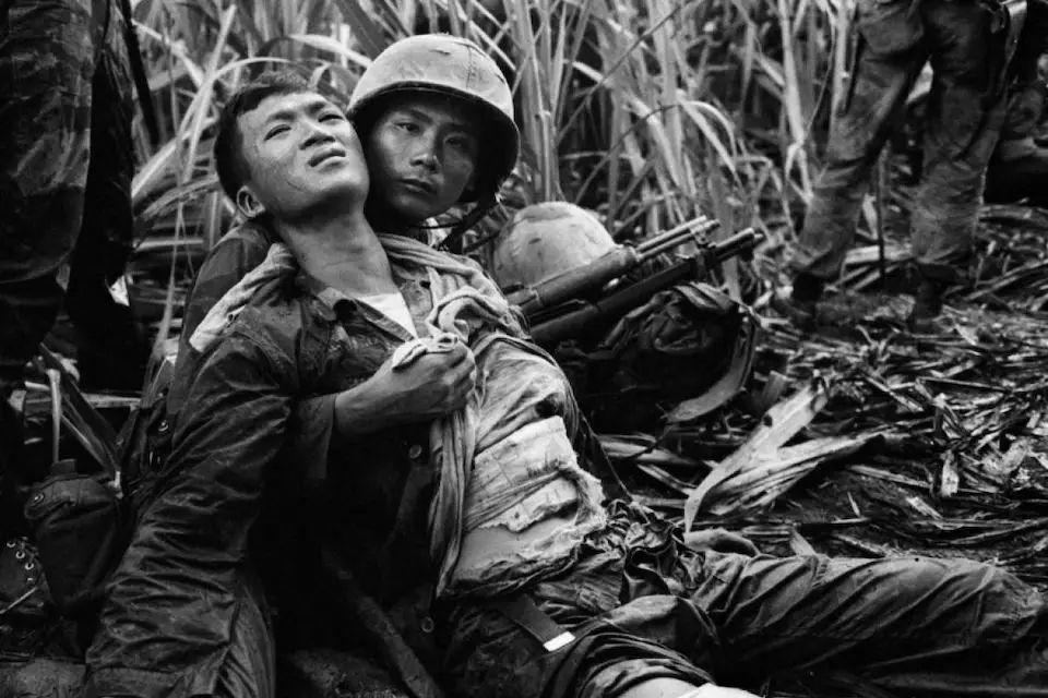 Vietnamese soldier wounded Vietnamese soldier wounded