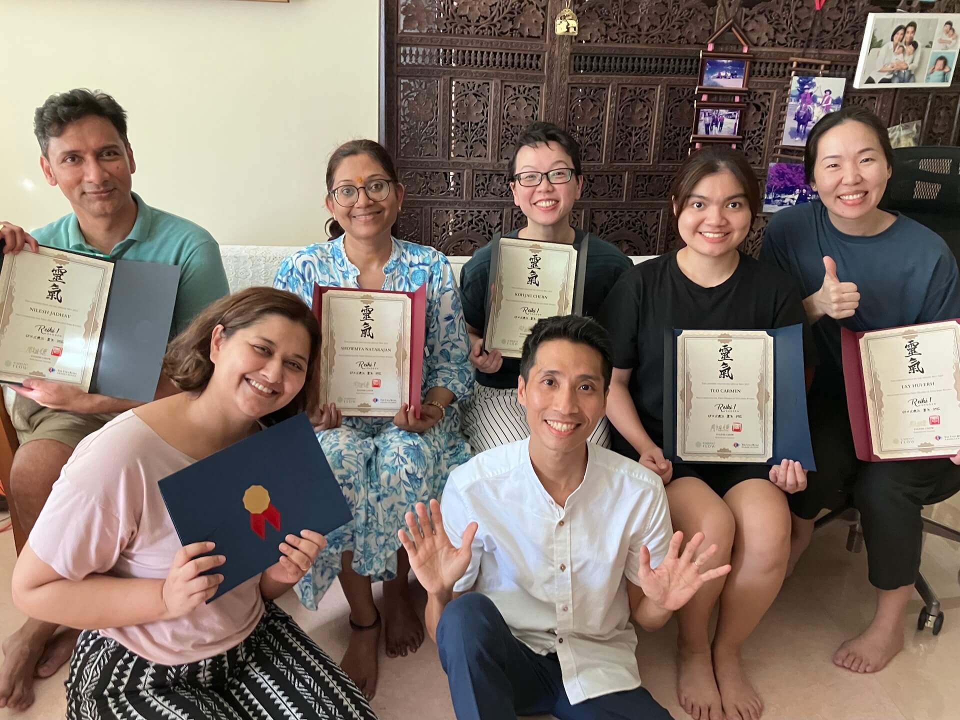 Graduates of Reiki 1 workshop on 25 May 2025