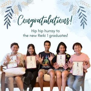 Graduates of Reiki 1 workshop on 14 Jun 2025