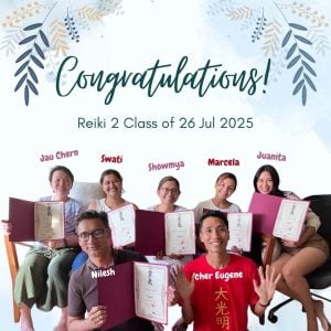 Graduates of Reiki 2 workshop on 26 Jul 2025